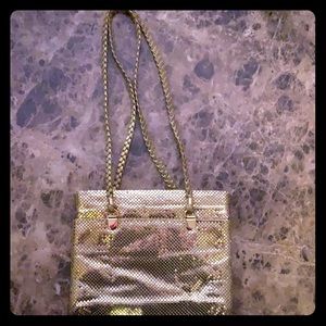 Vintage Gold color Shoulder Bag Braided Handle